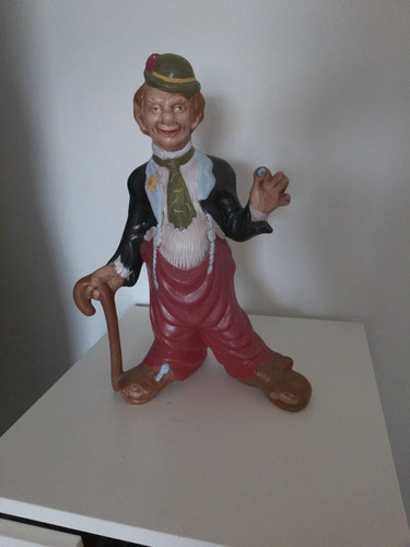 Große keramik figur clown - figur,