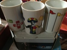 3 Ergoline Soltron Black Jack Kaffee Tassen in orig. Verpackung Ende 90er selten