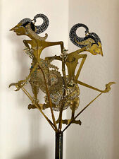 Indonesische Handarbeit, 2 klassische Schattenspielfiguren, 1960er, Bali, 55cm