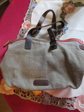 LIEBESKIND HOCHW. UMHÄNGE SCHULTERTASCHE HENKELTASCHE STOFF + LEDER  TAUPE/BEIG