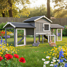 Kaninchenstall Hasen Stall Don Camillo + Auslauf Freilauf Gehege Kaninchen Käfig