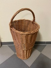 FleD11 Rattan Holz Korb mit Griff Holzkorb Schirmständer gebraucht