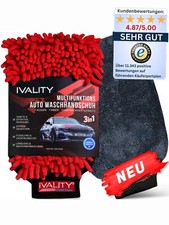 IVALITY® Profi Autowaschhandschuh 3in1 Mikrofaser Handschuh - extrem saugstark