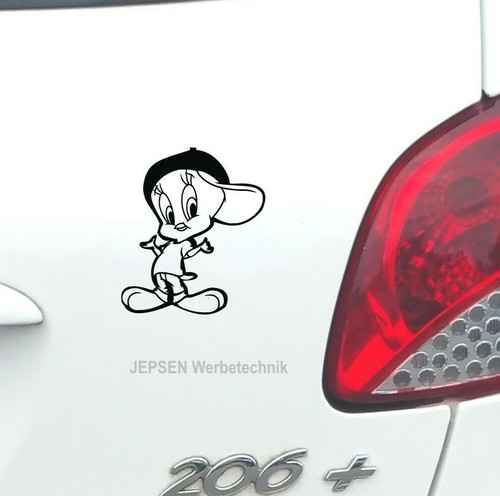 Aufkleber tweety mit mütze - aufkleber,