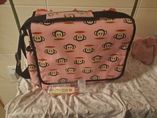Paul Frank Wickeltasche Schultertasche Computertasche Pink USA Selten - Wie Neu