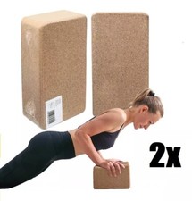 2x Yoga Block Kork Pilates Schwamm – Unterstützung für Balance und Stabilität