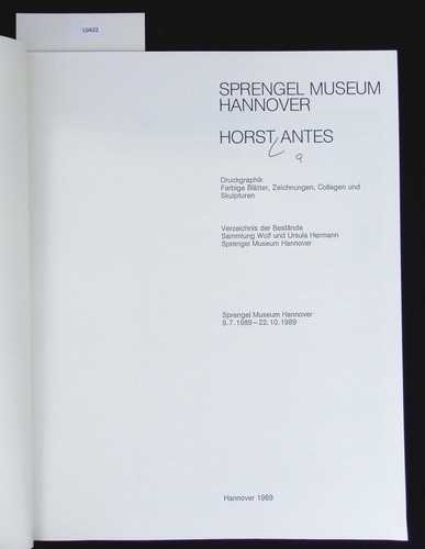 Horst antes druckgraphik - antes,