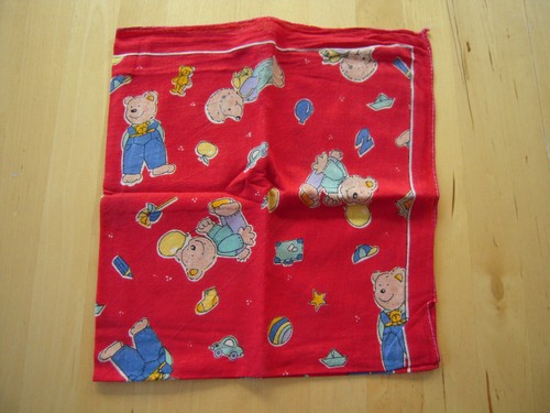 Tuch rot teddy - tuch, teddy-motiv