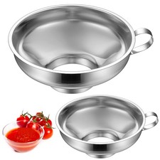 Gvolatee 2 Stück Trichter Edelstahl Marmeladentrichter Mit Henkel Große Öffnung 