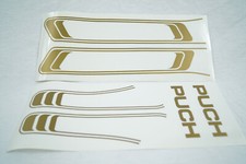 Puch Maxi S N Tank Rahmen Aufkleber Satz 2 Stück Gold Mofa Moped NEU