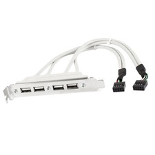 P89 USB 9pin auf Slotblech 4x USB 2.0 Hub PC Mainboard Dual Kabel Adapter 30cm 