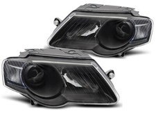 Scheinwerfer Klarglas Set für VW Passat 3C B6 Bj. 05-10 Schwarz