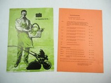 Solo ZFG Zugradfräse Motorhacke Prospekt Preisliste 1961