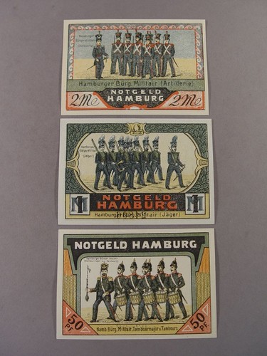 Notgeld 3x hamburger - notgeld:,