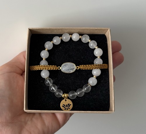 Armband kombi mondstein - armband,