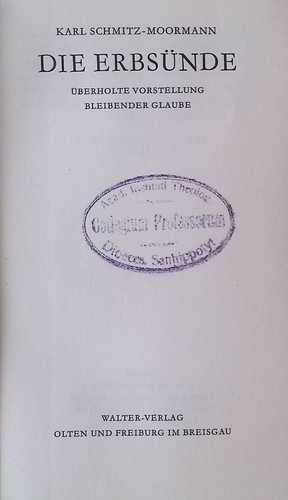 Die erbsünde überholte - erbsünde.,