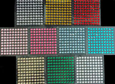 selbstklebende Schmucksteine/ Glitzersteine rund 6 mm verschiedene Farben