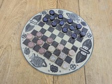 Vintage Schachbrett & Zug Dame