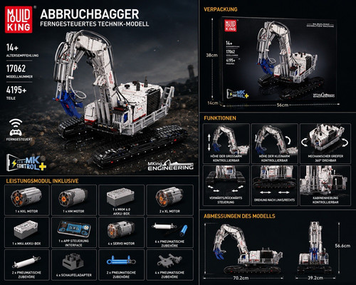 Mould king abbruchbagger 17062 - mould,