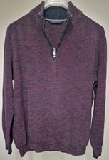 CASA MODA* Herren Troyer*Half-Zip Sweater*Pullover*Weinrot/Blau-Meliert*Gr. XXL*