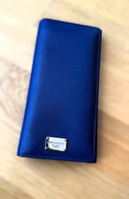 Dolce & Gabbana Portemonnaie | königsblaues Dauphine-Leder