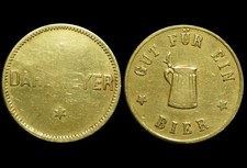 BIERMARKE: "Gut für ein (Glas) Bier". OHNE ORTSANGABE - "A. DAHLMEYER".