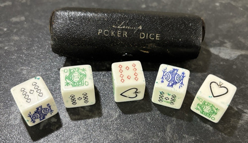 Vintage poker würfel - poker, set