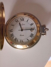 Taschenuhr von Jean Jacot / Quartz / vergoldet - TOP