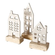 3teilig Dekoaufsteller Haus