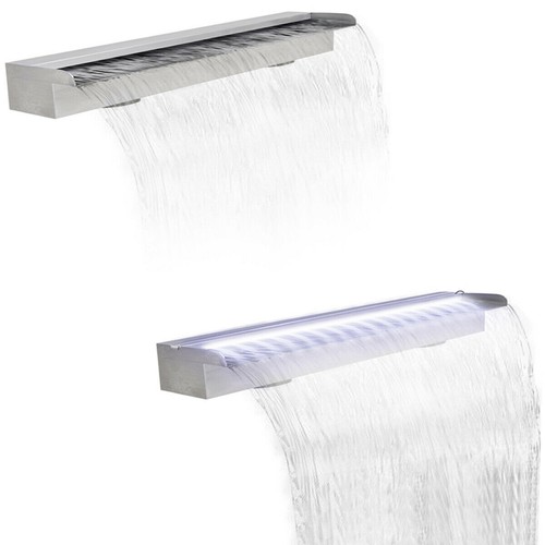 Edelstahl wasserfall leds - wasserfall,