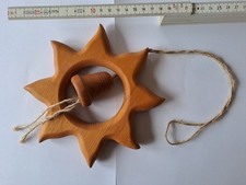 Fensterschmuck aus Holz Sonne mit Glöckchen Durchmesser ca 15 cm