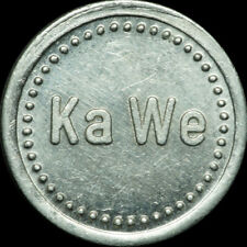 WERTMARKE: Einseitige Alu-Kantinenmarke. Ka We - KAUFHAUS WETZLAR / HESSEN.