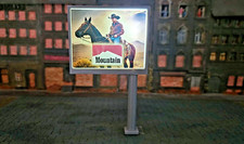 H0 1:87 beleuchtetes Werbedisplay "Cowboy" Werbetafel Werbemonitor inkl. LED