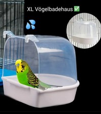 XL Vogelbadewanne 🐦 💦Badehaus Badehäuschen für Wellensittiche Kanarienvögel ✅