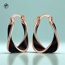 Ohrringe | schwarze Emaille