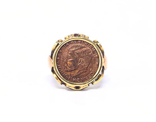 Vintage gold ring münze - vintage,