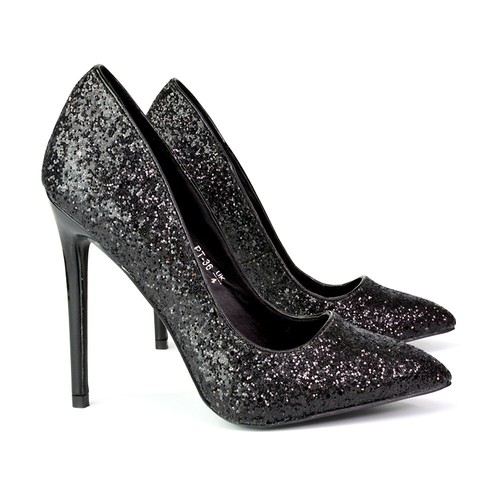 Damenschuhe glitzer pumps mit - damenschuhe, glitzer-pumps