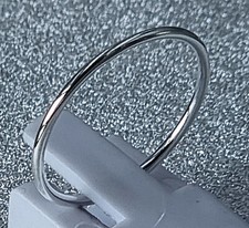 Sterling Silber 925 Ring dünne runde Ringschiene 1,3 mm Silber/Silber vergoldet