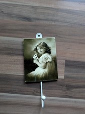 Bild mit Kleiderhaken - nostalgisch - Clayre & Eef - 18 x 8 cm