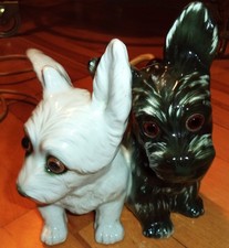 Aerozon  Rauchverzehrer Porzellan Terrier - Hunde Paar, Black & White