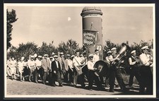Foto-AK Berlin-Zehlendorf, Kleingarten-Verein Hoppe, Umzug mit Kapelle 