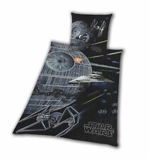 Star Wars Bettwäsche glatt Todesstern Luke Yoda 100% Baumwolle 135 x 200 cm