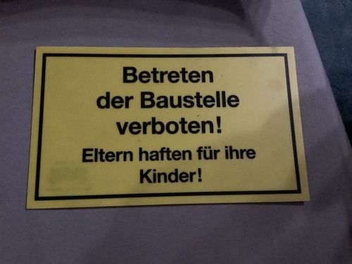 Baustellen schild betreten - baustellen,