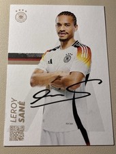 Die Nationalmannschaft DFB Autogrammkarte Leroy Sané Handsigniert