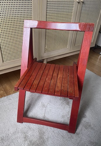 70er jahre dunkelroter stuhl - 70er,