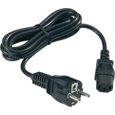 2x 1,80m Kabel PC 3polig Stromkabel 2x Netzkabel Netzanschlusskabel schwarz VDE