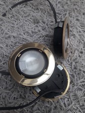 Halogen-Schrankbeleuchtung, gold-/messingfarben, 3 Leuchten, 2 Trafos