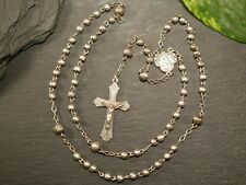 Tolle 800 Silber Kette Collier Kreuz Kruzifix Glaube Jesus Gott Maria Rosenkranz