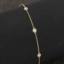 Wert 1500 € Brillant Armband (0,30 carat) 585 14 Karat Gelb Gold