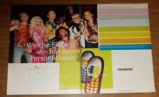 Seltene Werbung SIEMENS C45 GPRS Mobiltelefon Handy mit CLIPit Covern Party 2001